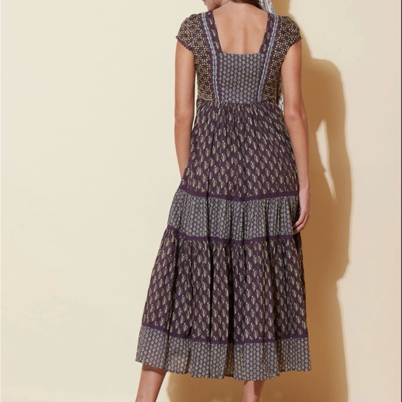 Label Ritu Kumar Indigo printed long dress size S - Picture 4 of 7